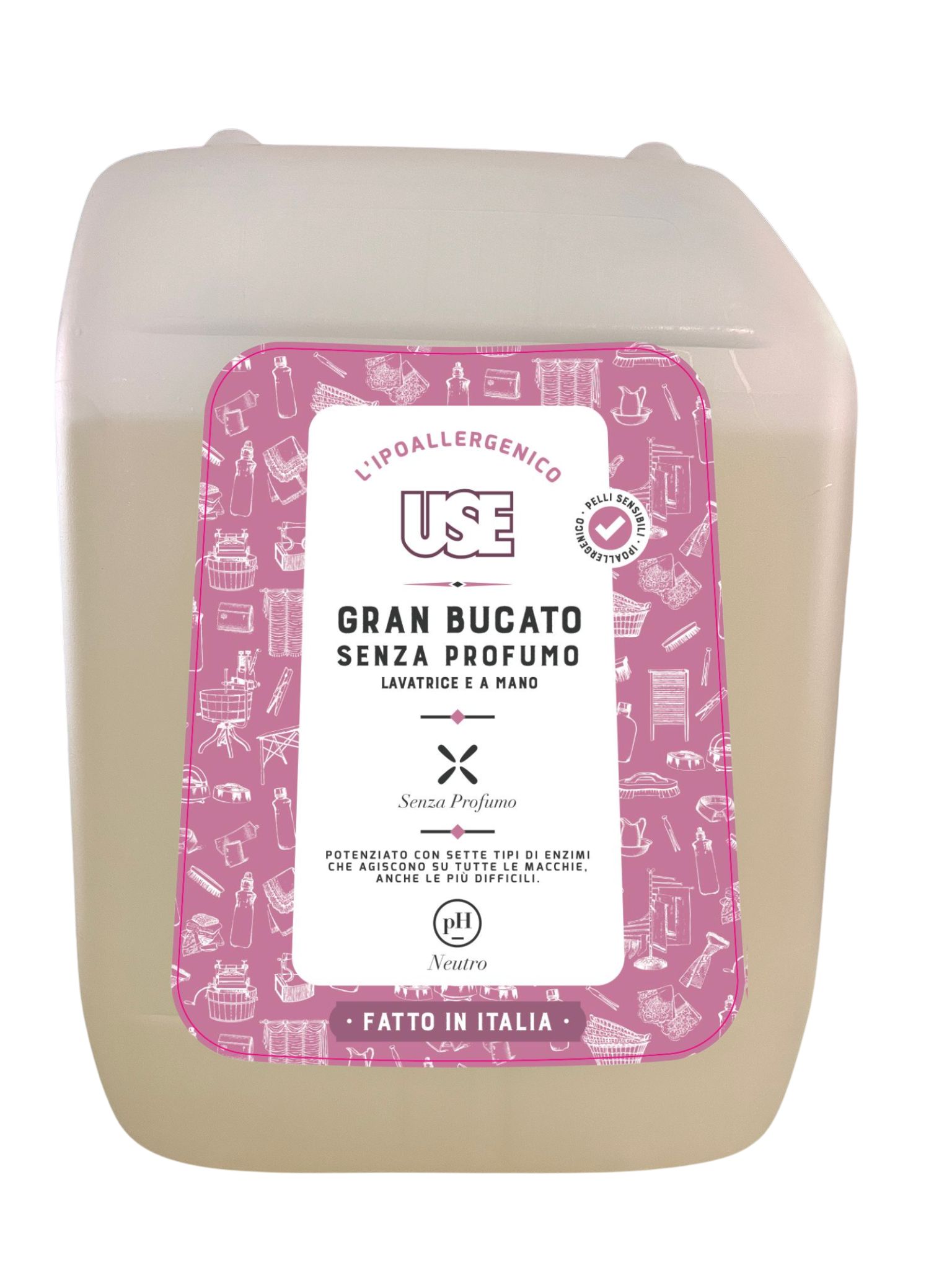DETERSIVO - USE GRAN BUCATO LAVATRICE E A MANO SENZA PROFUMO